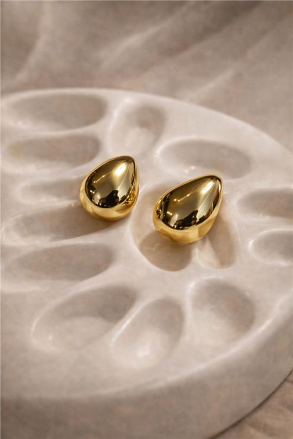 Alina Gold Renk Damla Küpe